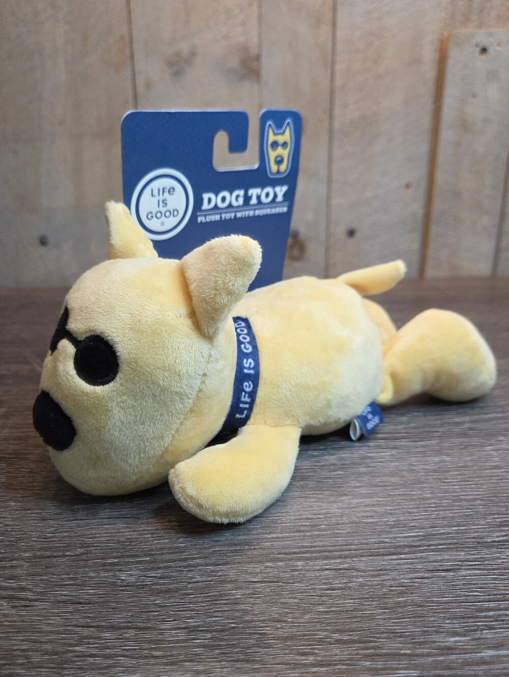Life is Good Rocket Plush Dog Puppy Toy, Yellow Squeaker Pet Supplies New